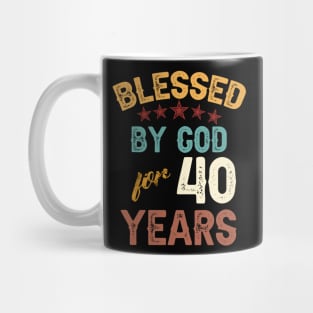 blessed by god for 40 years Mug